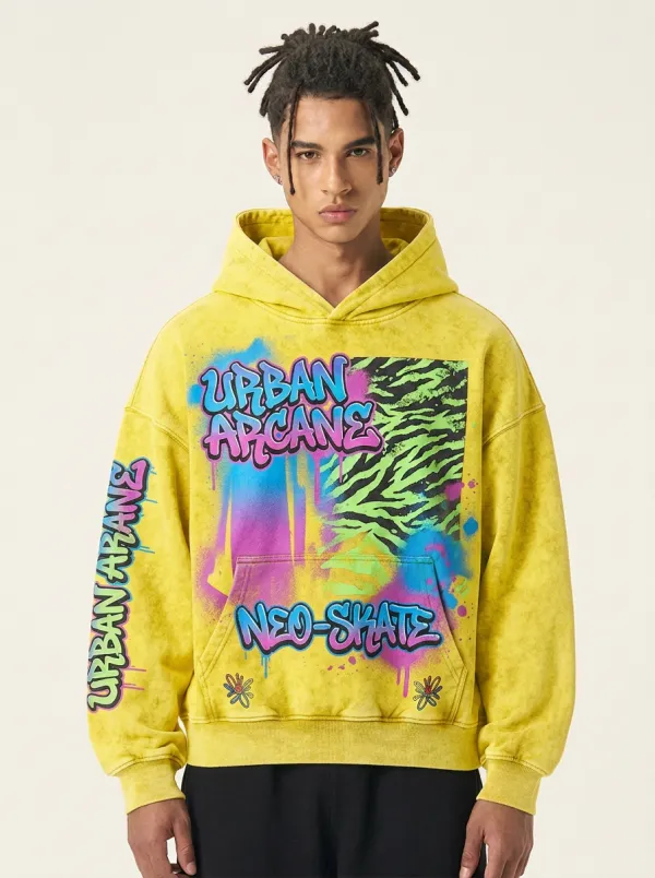 Unisex Streetwear Graffiti Hoodie