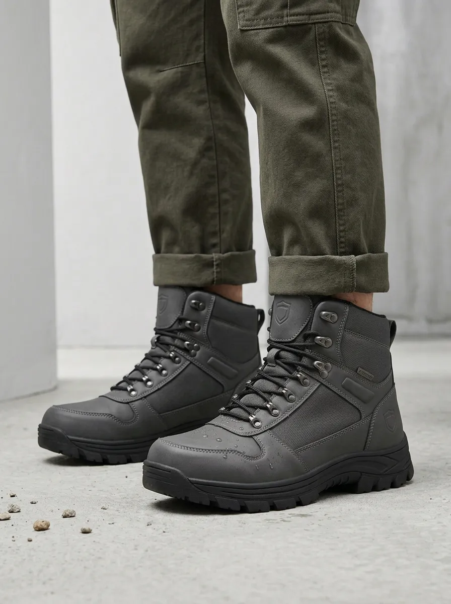 Unisex Outdoor Tactical Waterproof Shield Printed Work Boots