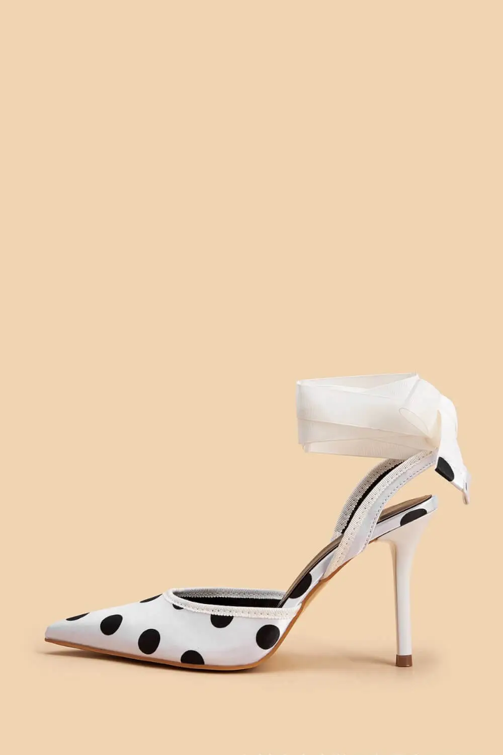 Satin Polka Dot Tie Leg