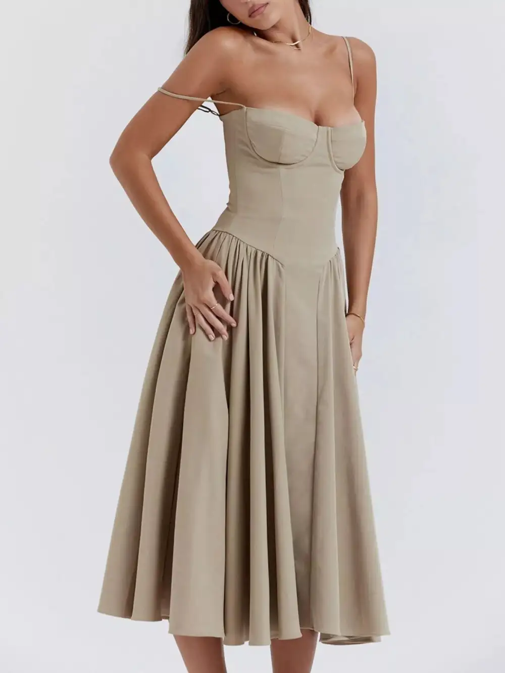 Easy Fit Sleeveless Midi Dress
