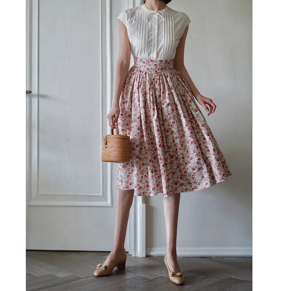 Roomy Casual Everyday Casual Floral Skirt