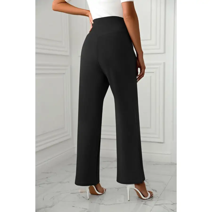 High Waist Straight Leg Pants