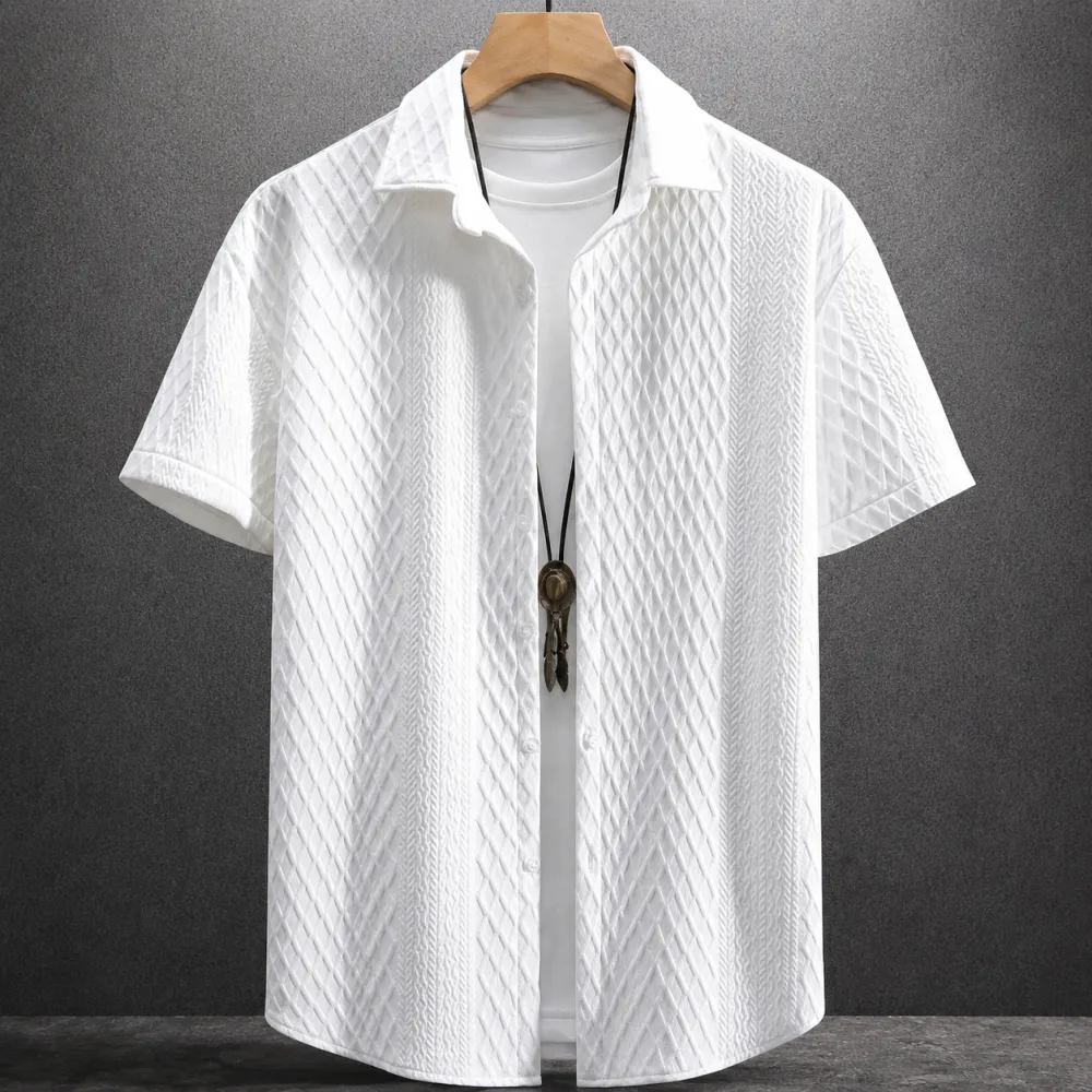 Textured Knit Polo Shirt