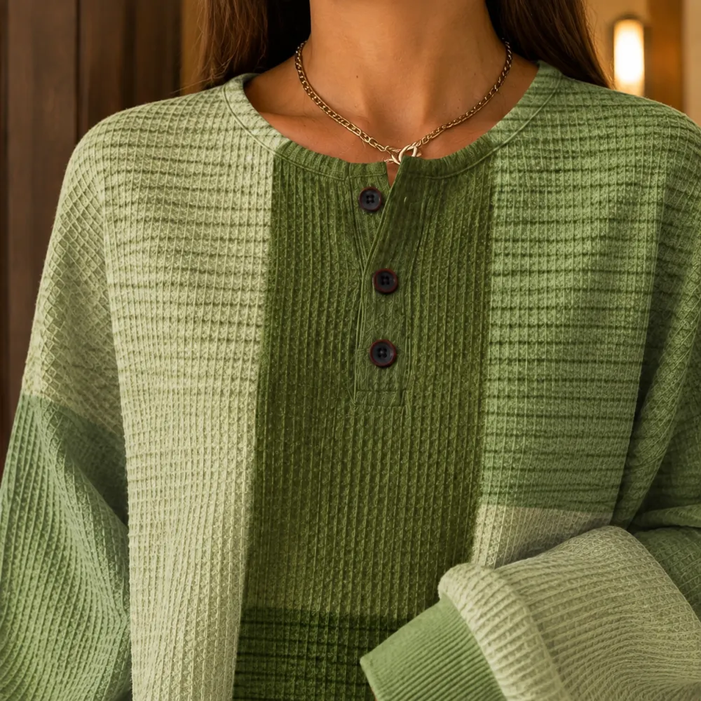 Color-Block Textured Sweater