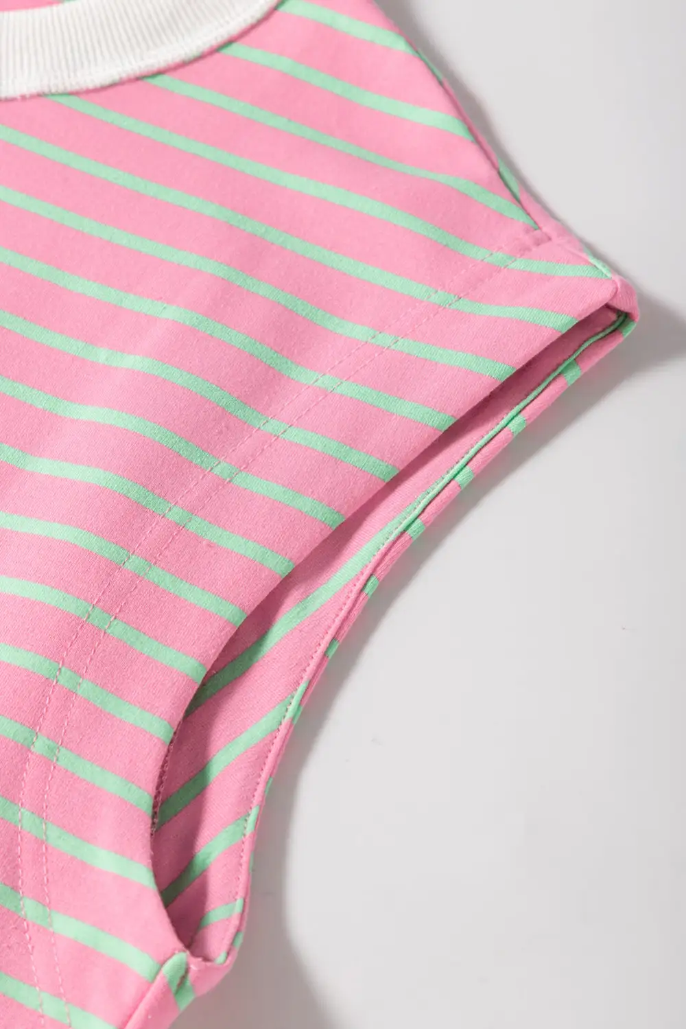 Sachet Pink Striped Crew Neck