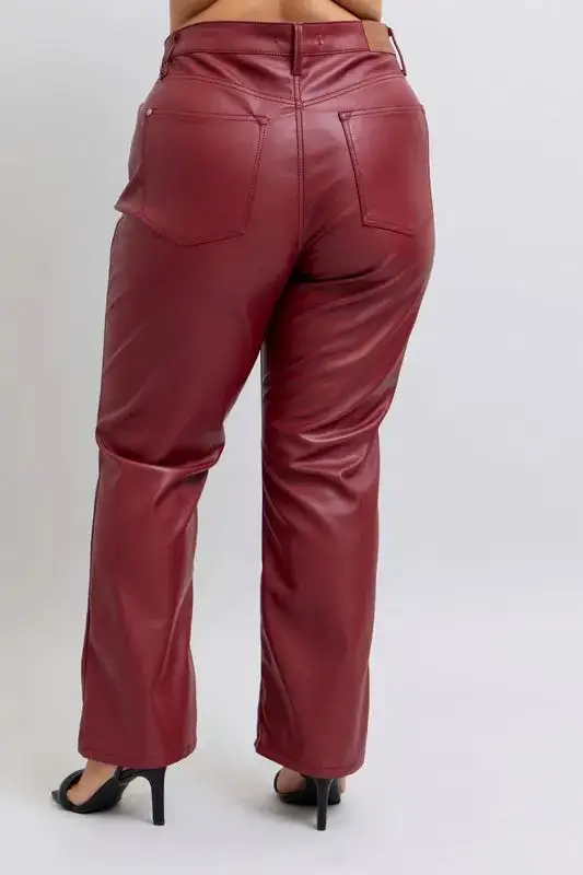 High Waist Faux Leather Pants