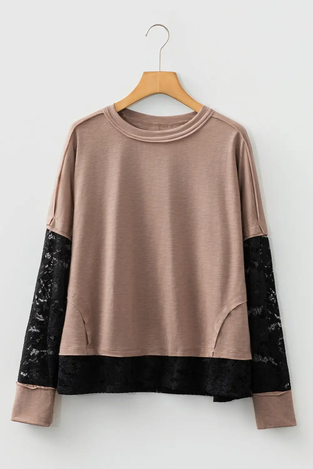 Women's Sheer Lace Long Sleeve T-Shirt