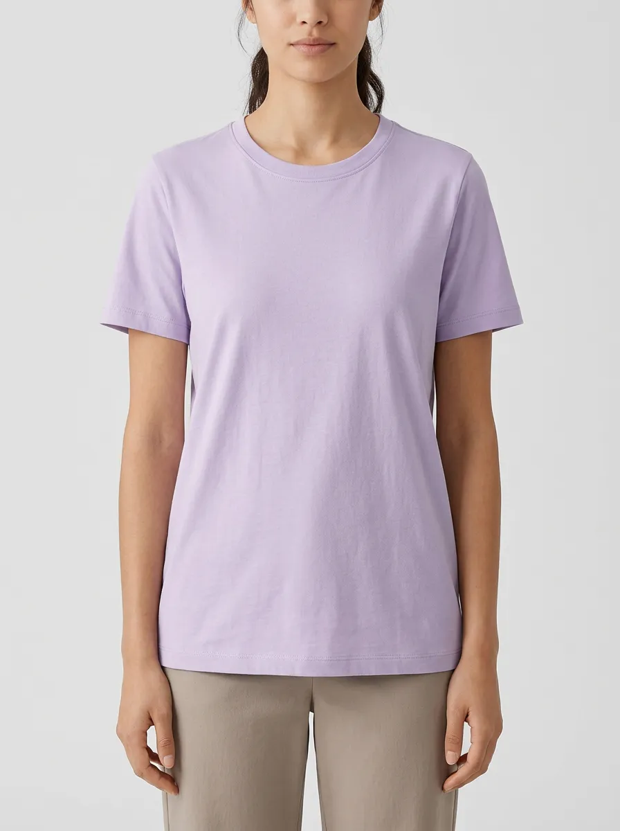 Women's Seam-Free-Front Crewneck T-Shirt