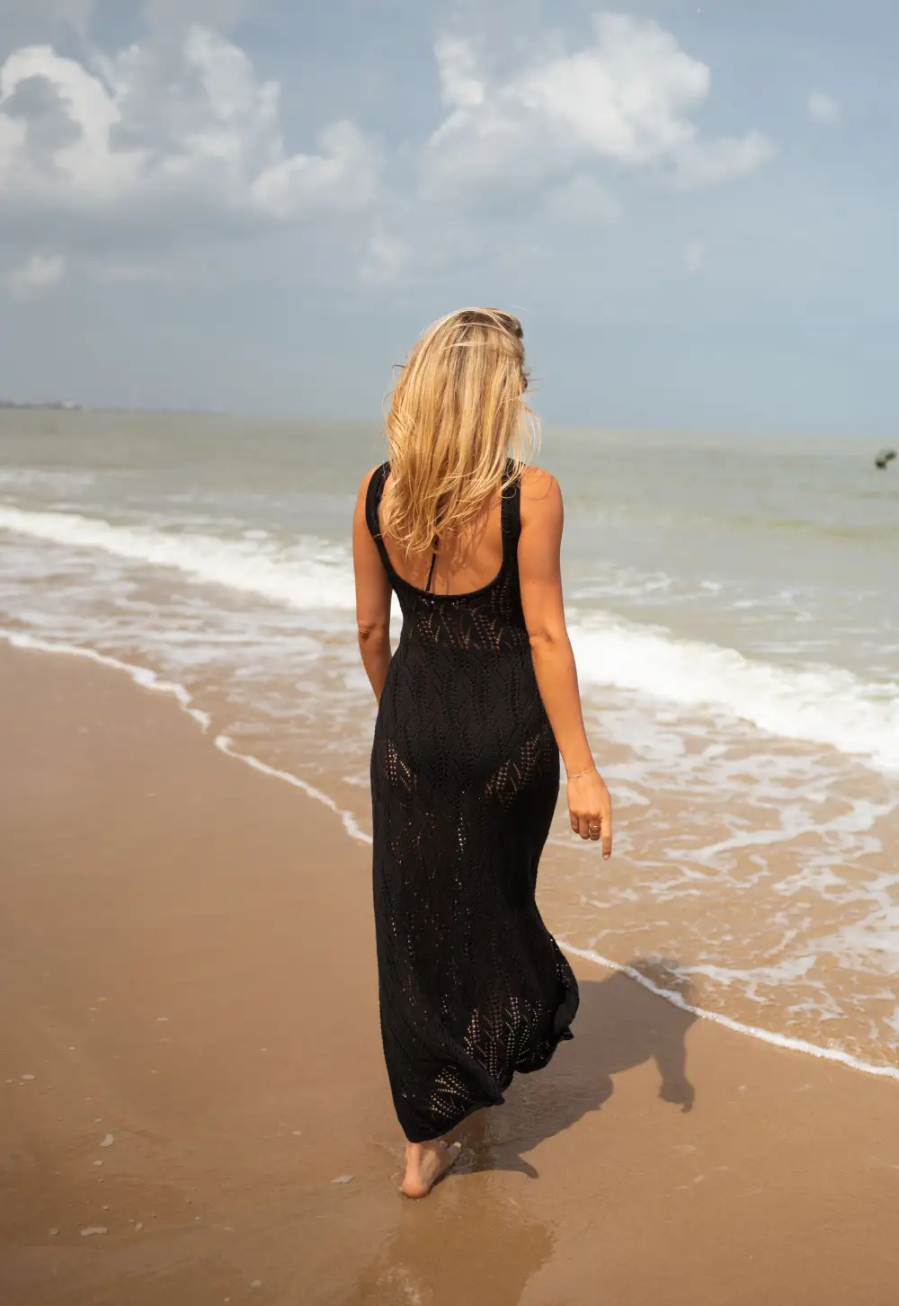 Open Back Bodycon Maxi Dress