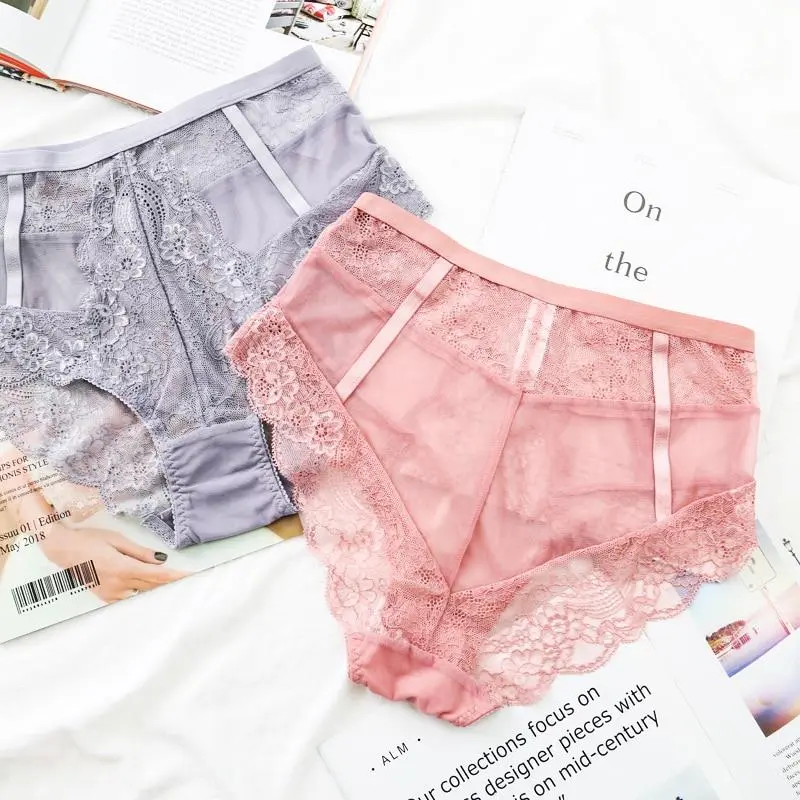 High-Waist Openwork Lace Lingerie Set