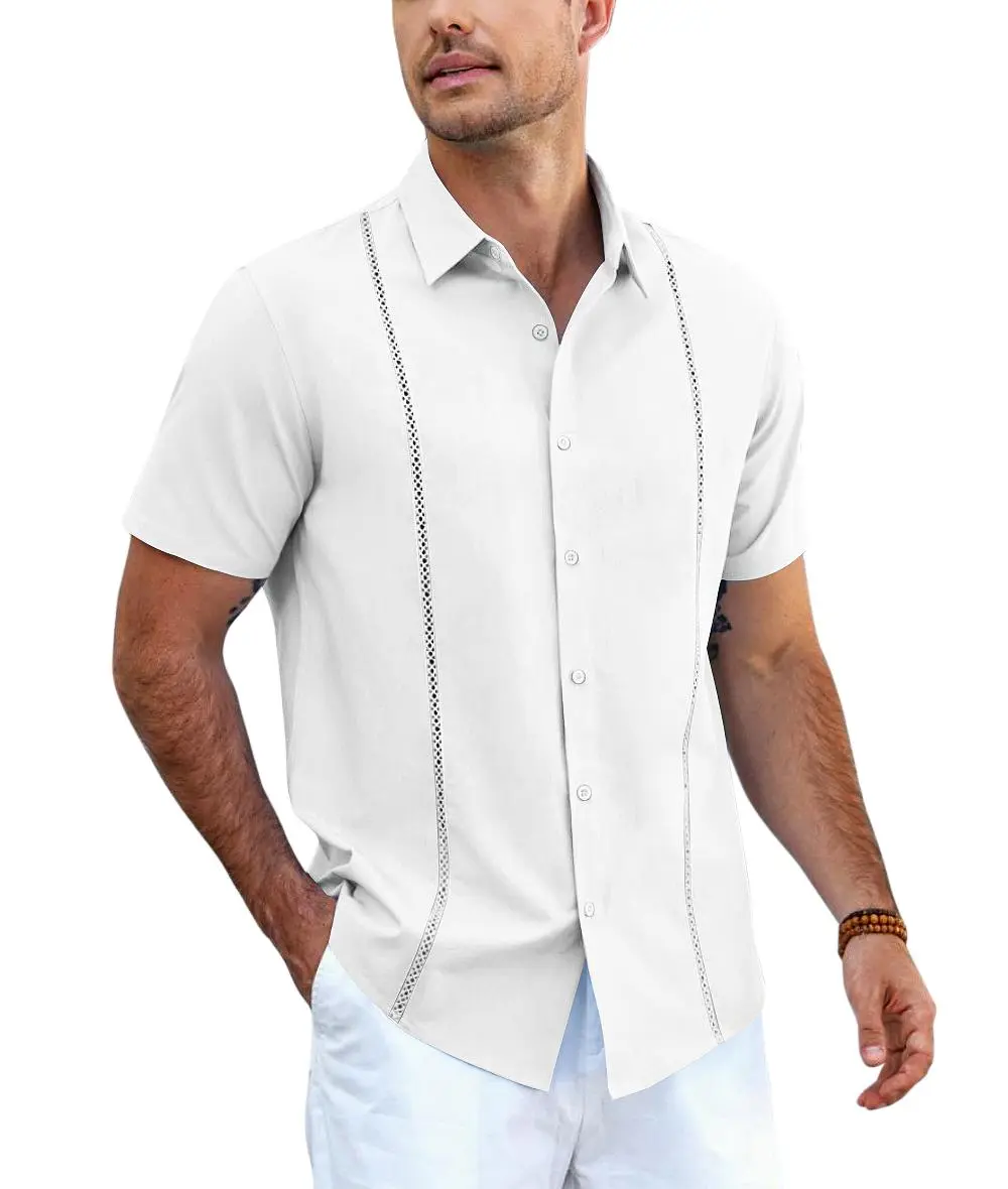 Summer Casual Cuban Guayabera Shirt