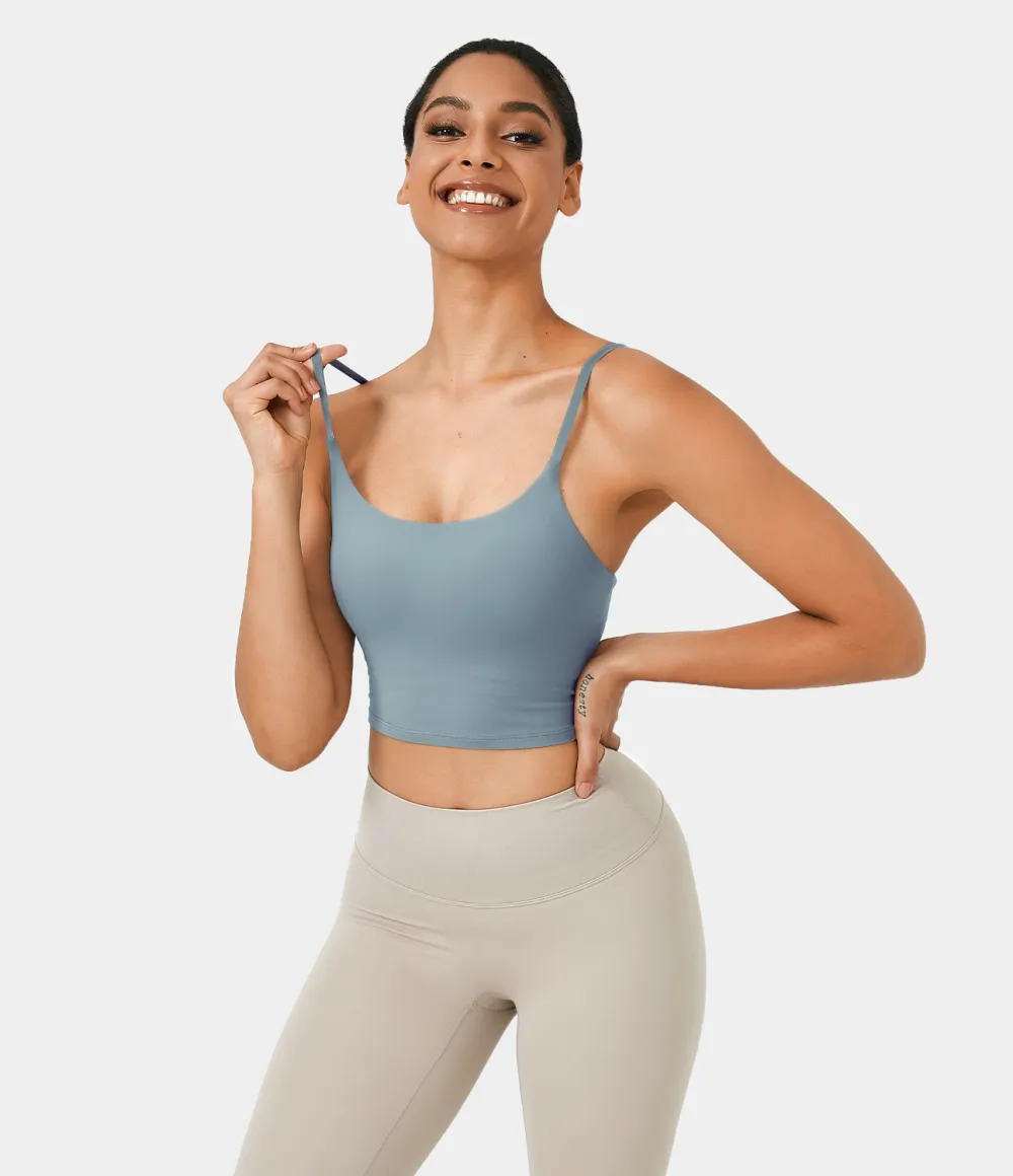 Basic Padded Workout Cropped Tank Top