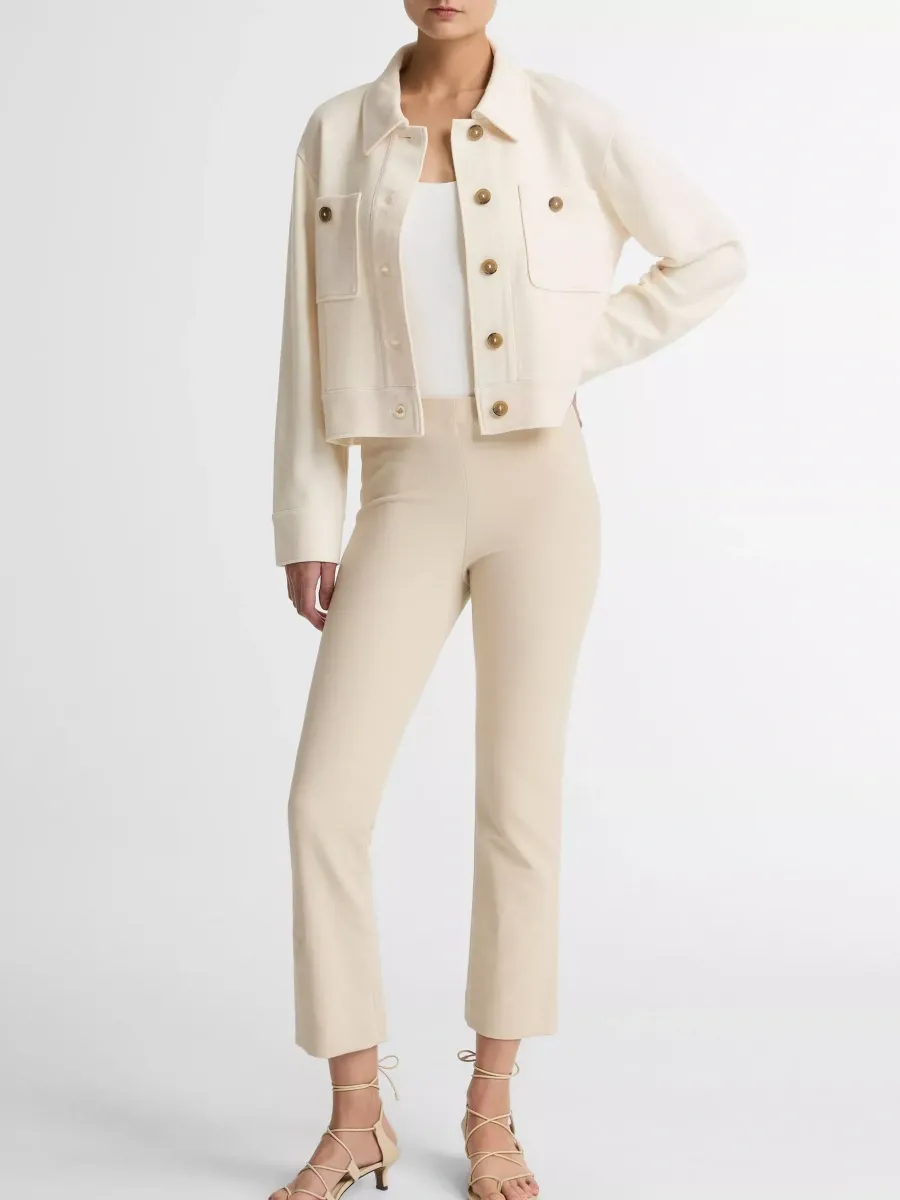 Soft Button-Front Pocket Jacket