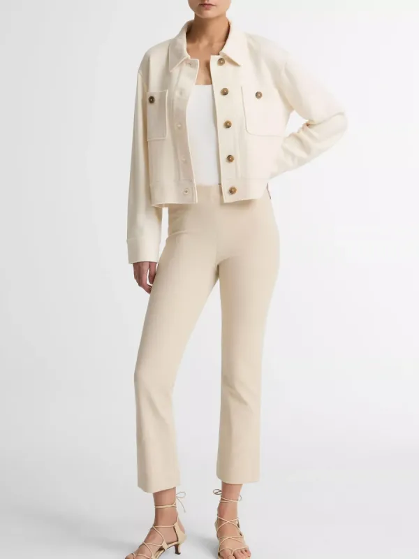 Soft Button-Front Pocket Jacket