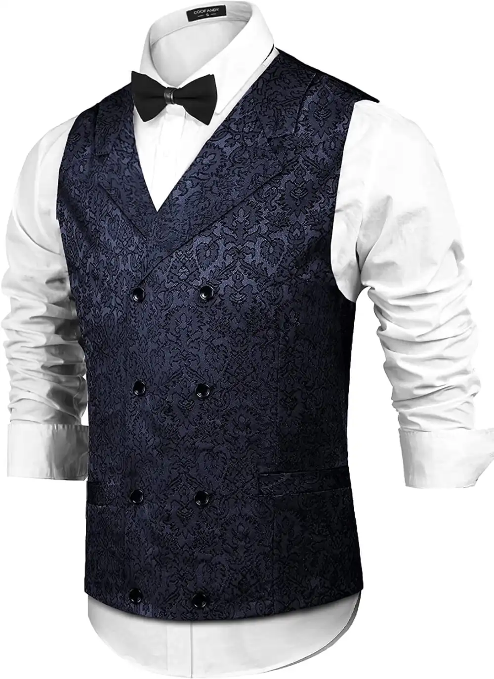 Clean Seamed V-Neck Suit Vest