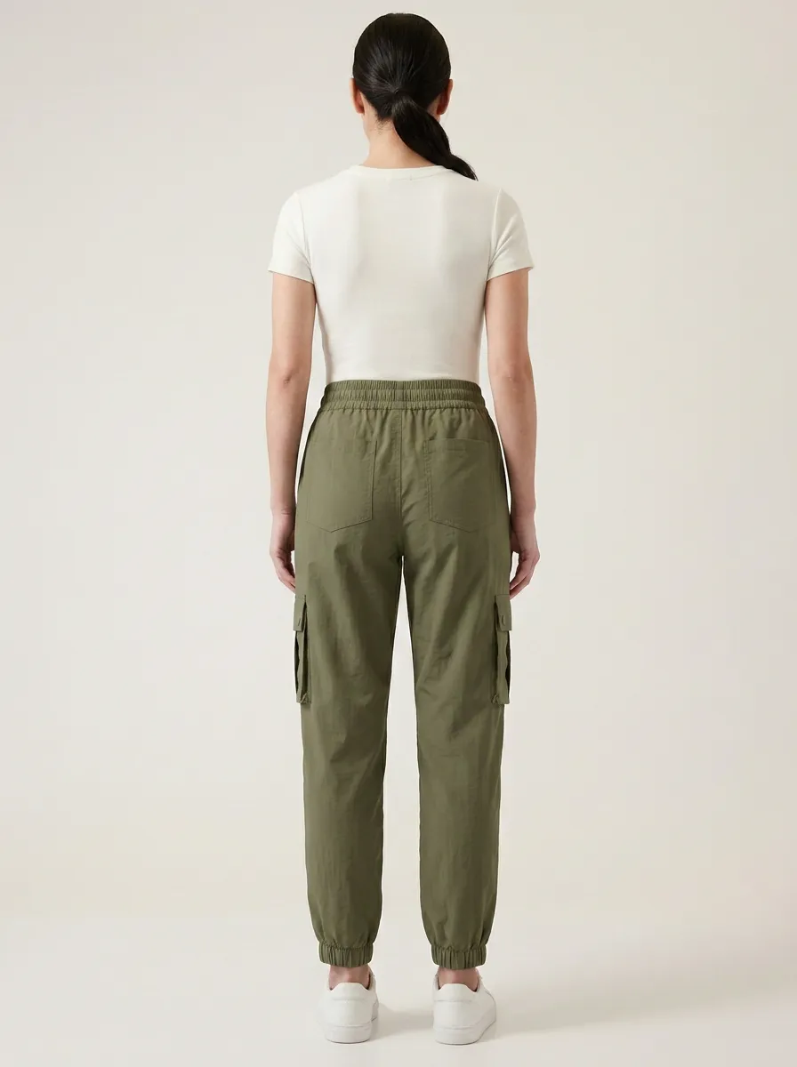 Elastic-Waist Outdoor Casual Breathable Cargo Pants