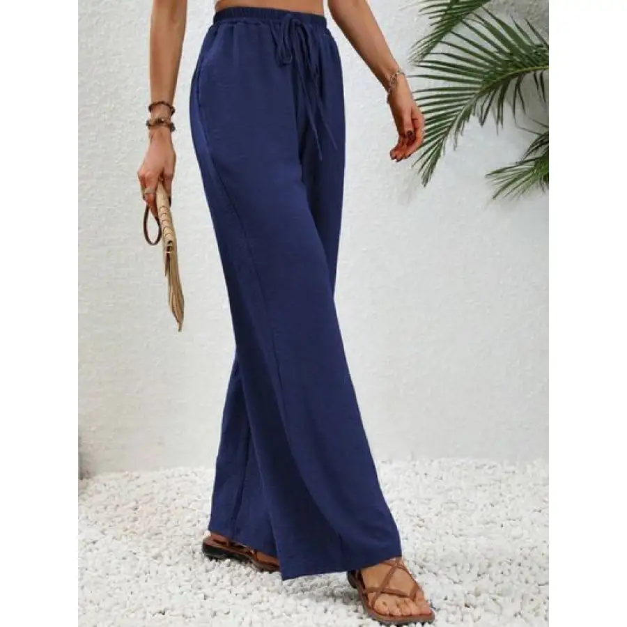 Easy Wide Leg Drawstring Pants