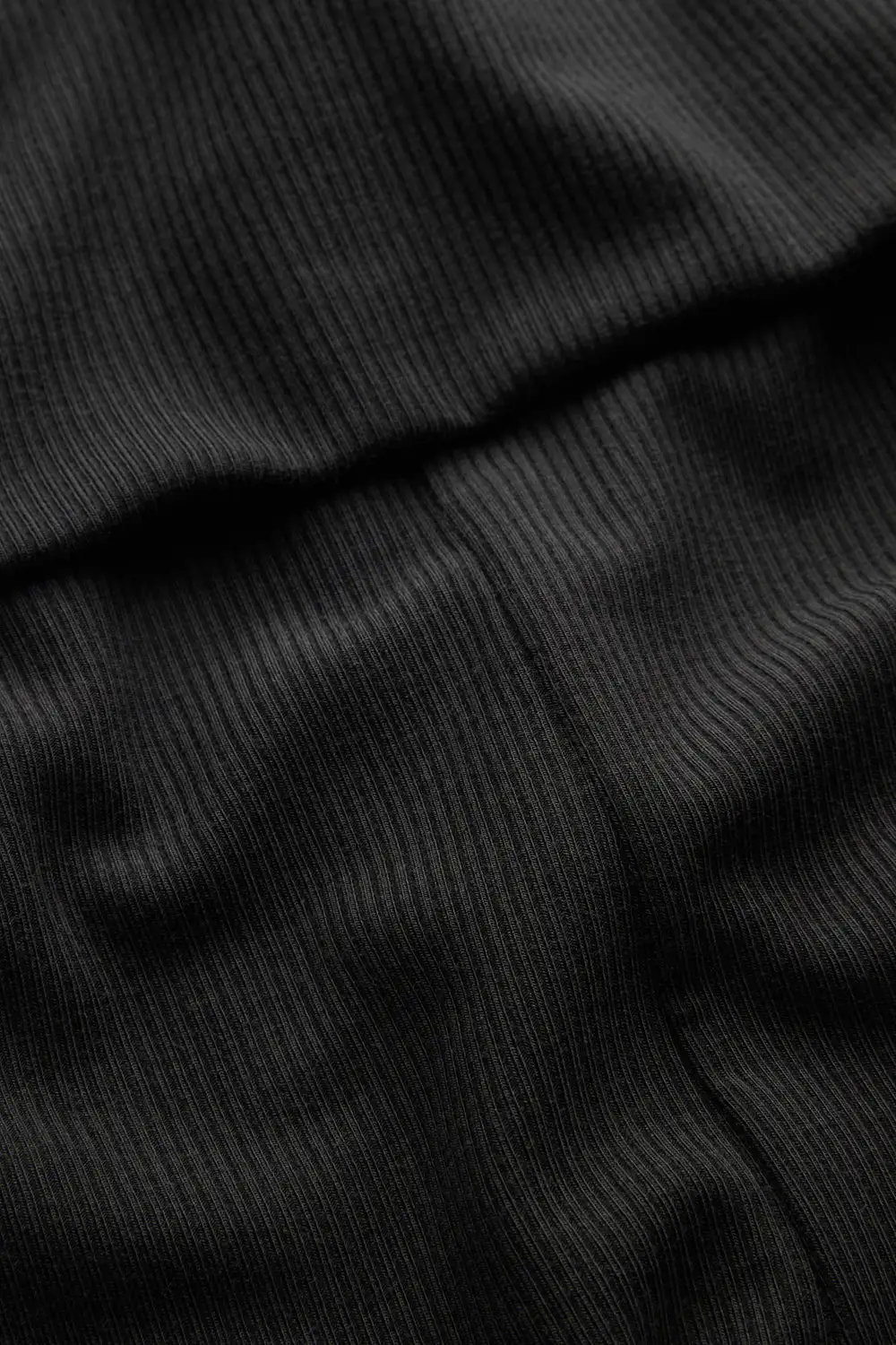 Fold Waist Flared Rib Trousers