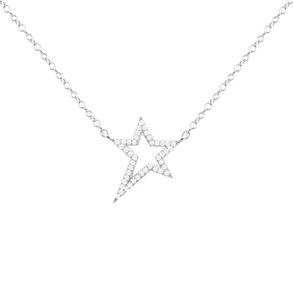 Polished Star Diamond Necklace
