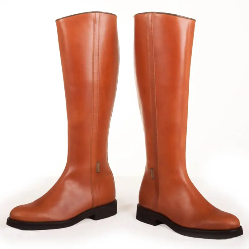 Equestrian Leather Knee High Boots