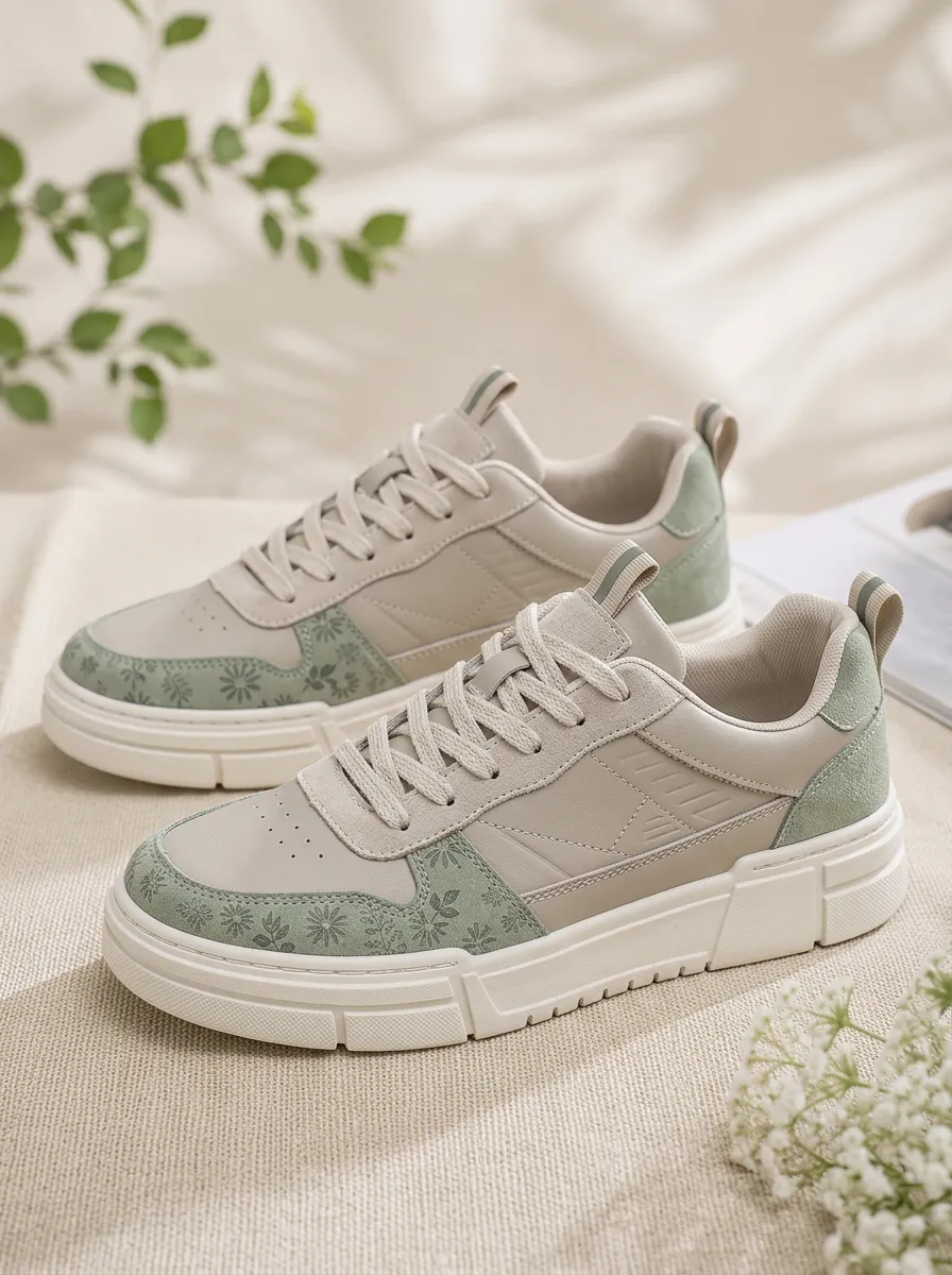 Men's Creative Floral Pattern Patterned Contemporary Skate Shoes