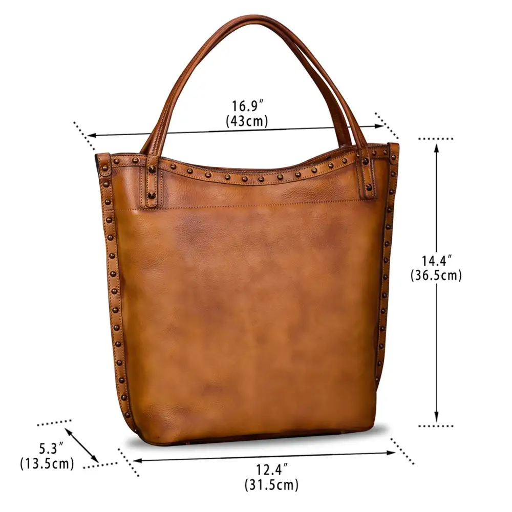 Vintage Leather Satchel Shoulder Bag