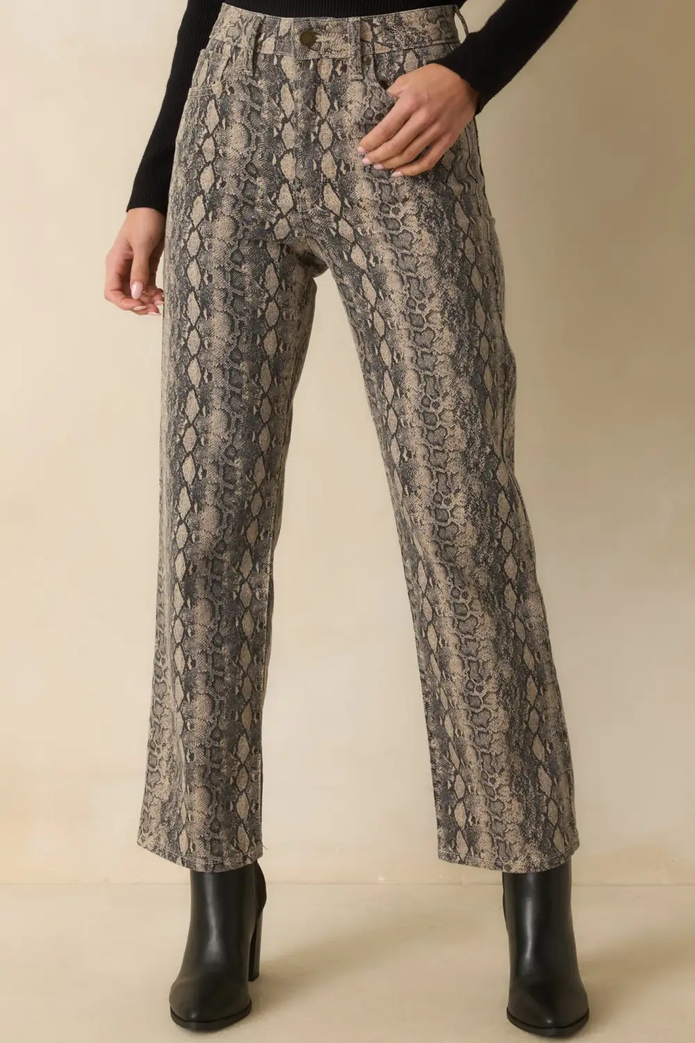 For Days Like This Snakeskin Cotton Stretch Jeans