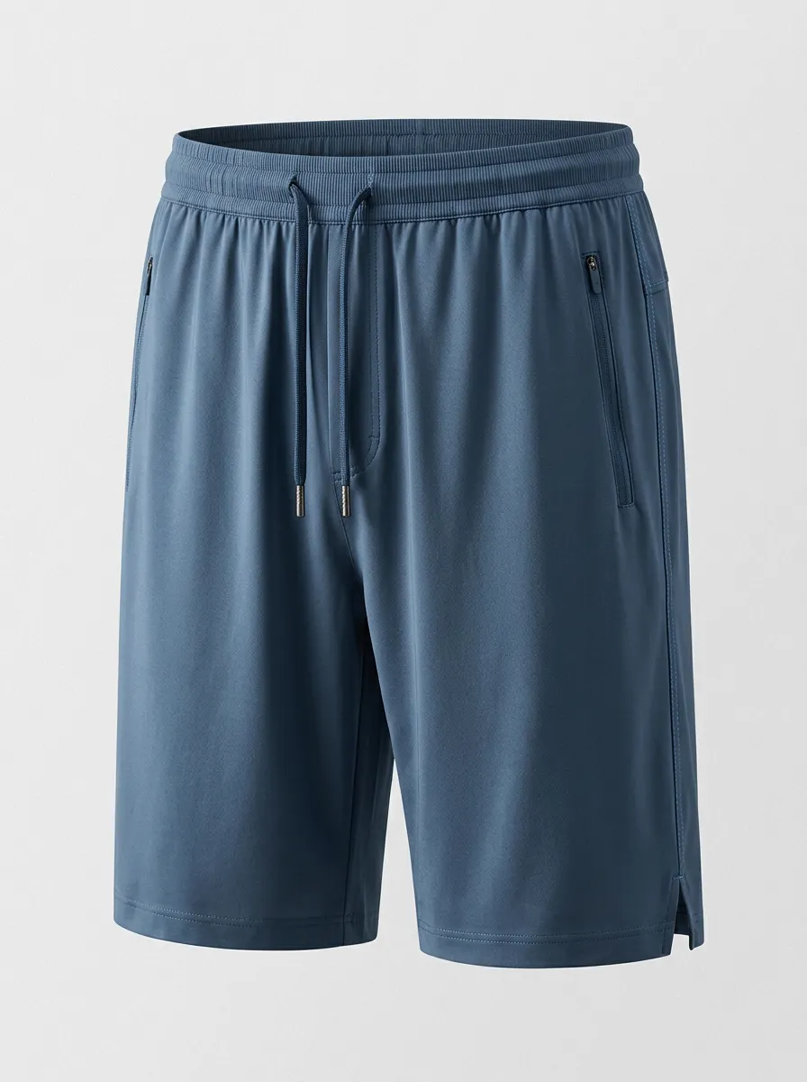 Classic Ice-Silk Elastic-Waist Stretch Shorts
