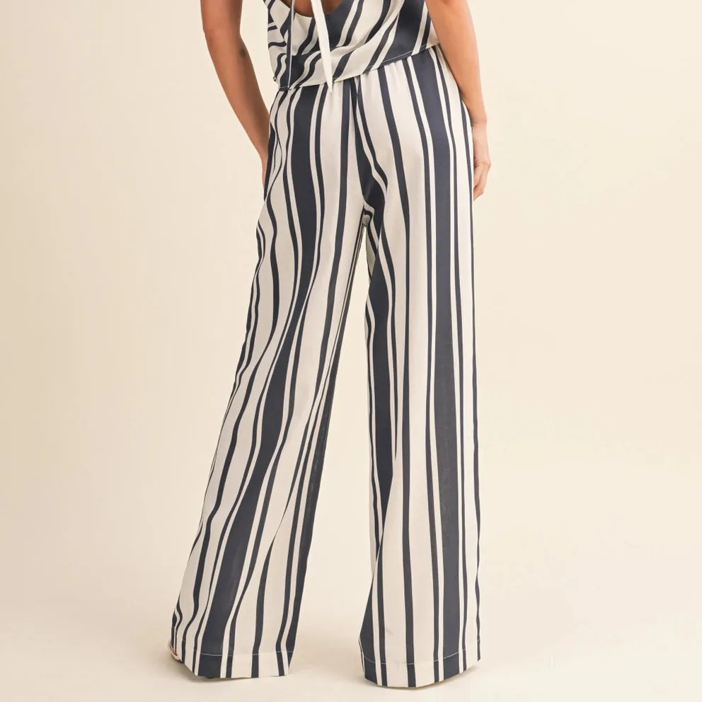 Striped Tube Top & Pants Set