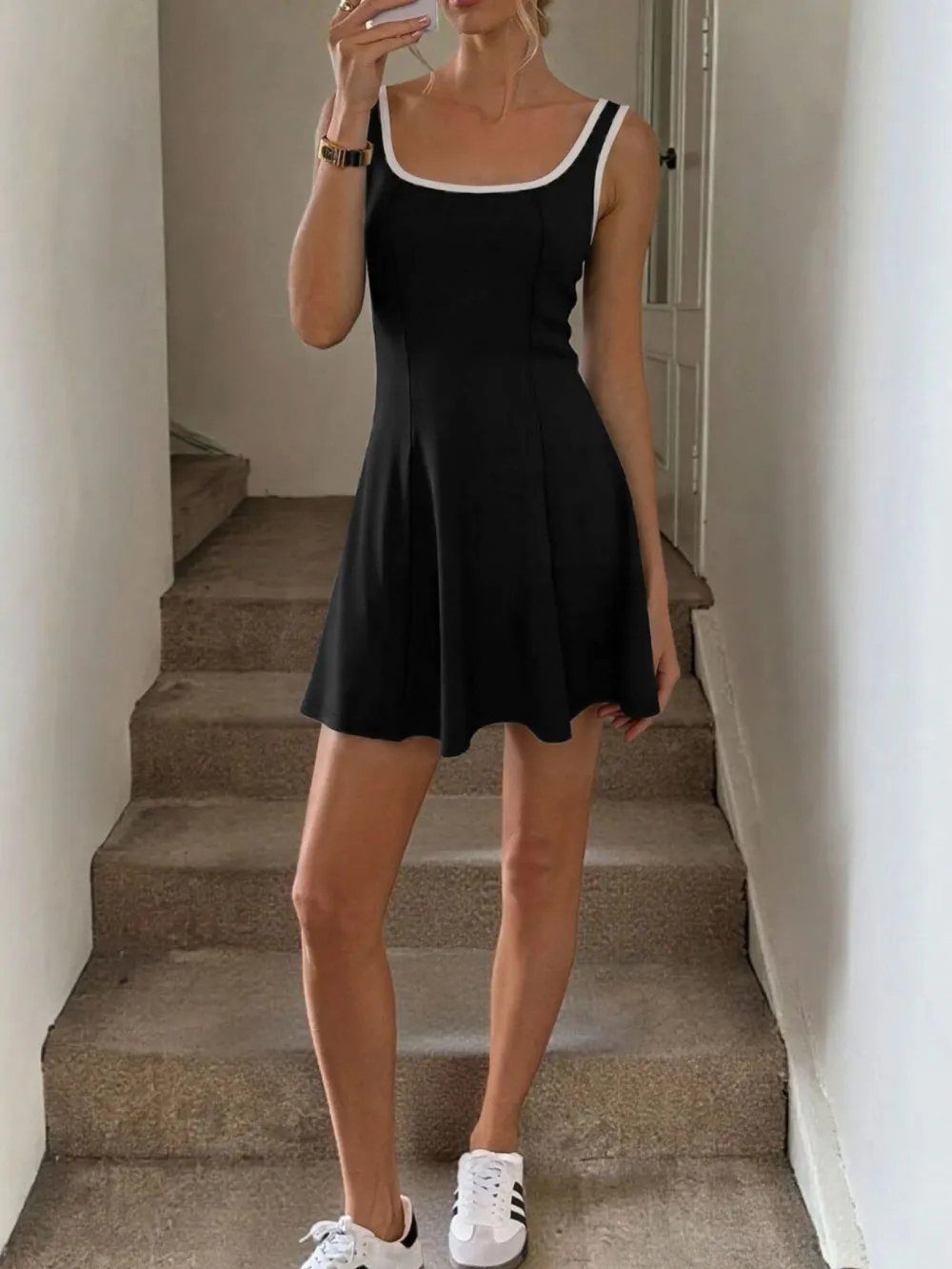 Contrast Dress Casual
