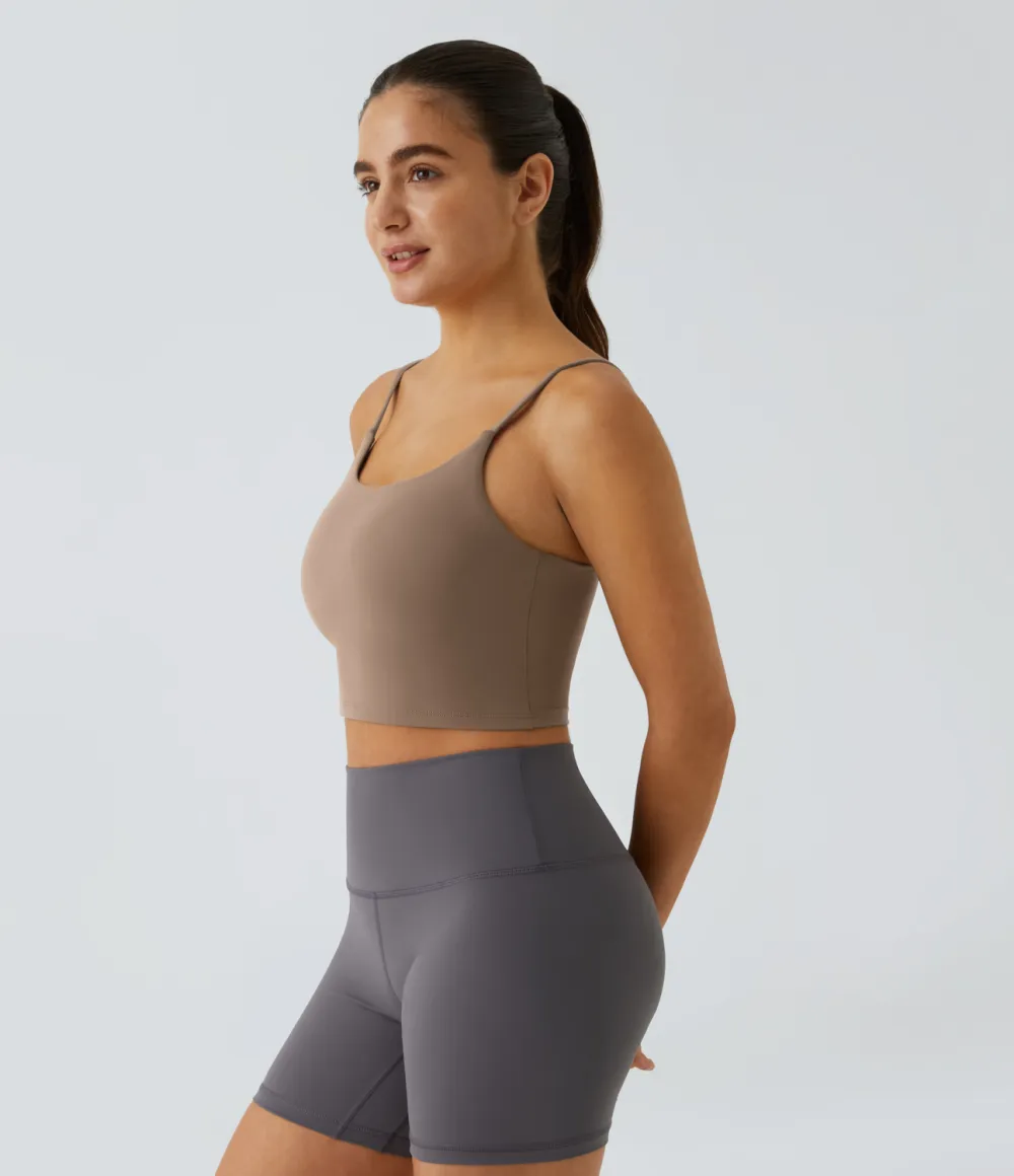Basic Padded Workout Cropped Tank Top