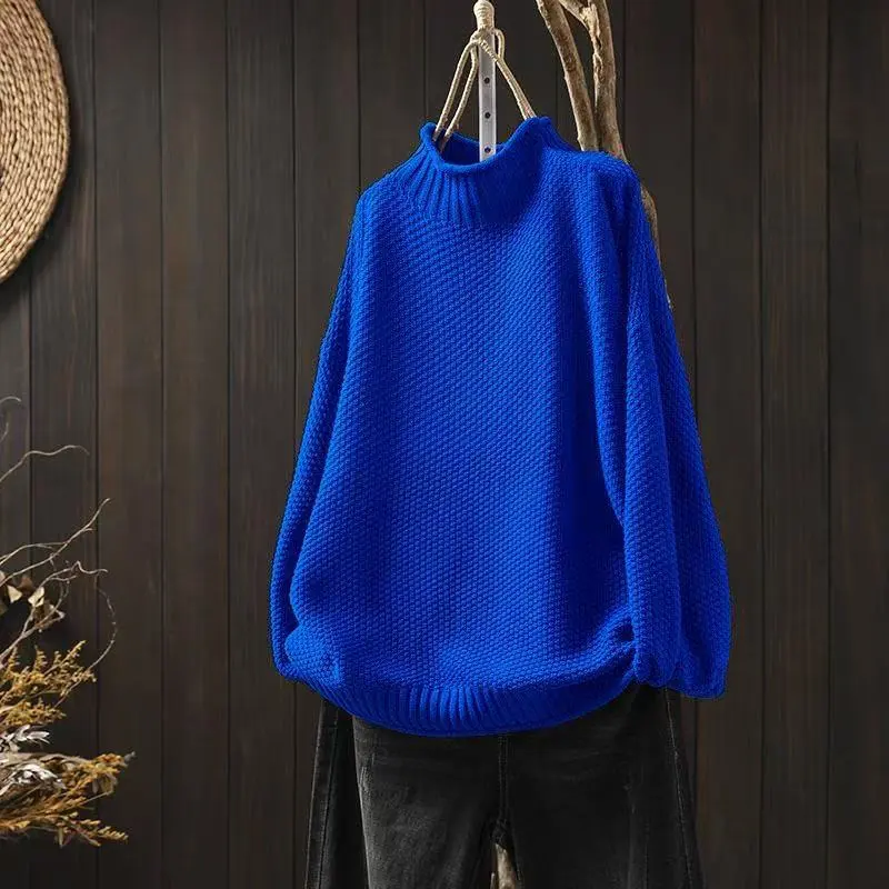 Cozy Oversized Turtleneck Knit Sweater