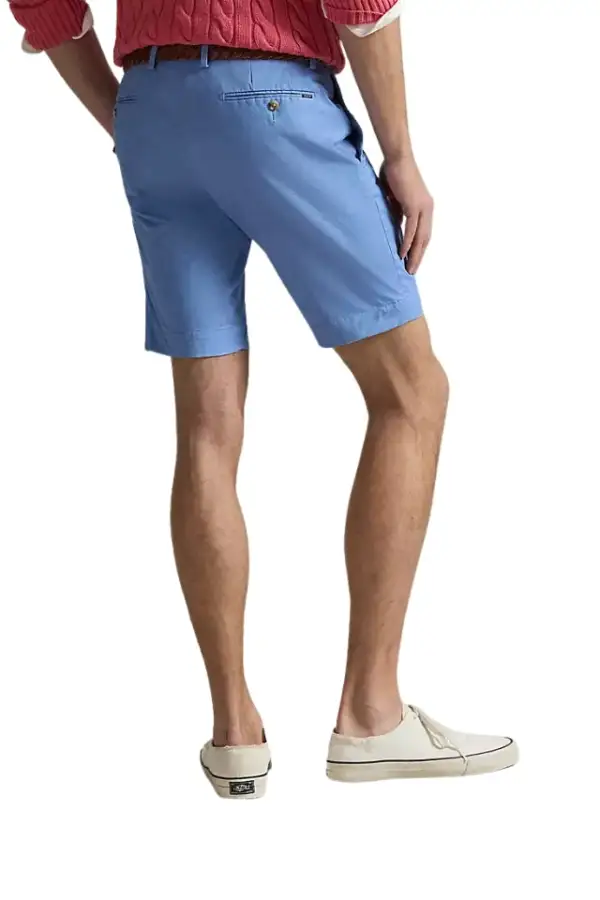 Slim Fit Flat Front Chino Shorts