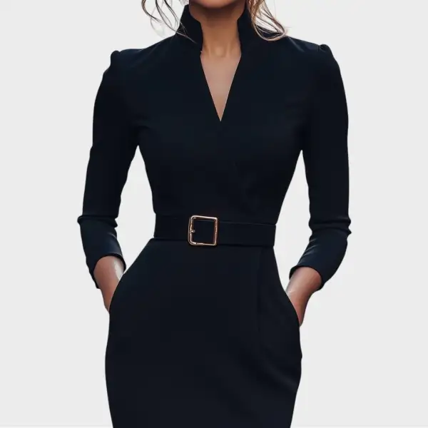 Relaxed Belted Everyday Midi Dress
