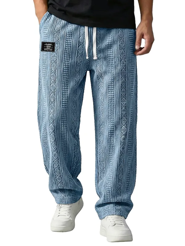 Layered Jacquard Pull On Trousers