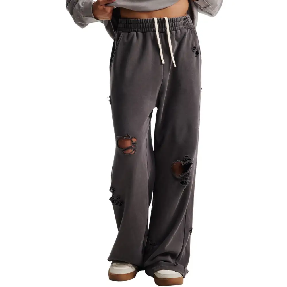 Washed Ripped Loose Fit Men's Trousers