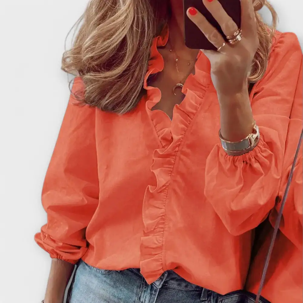Ruffle Detail Everyday Blouse