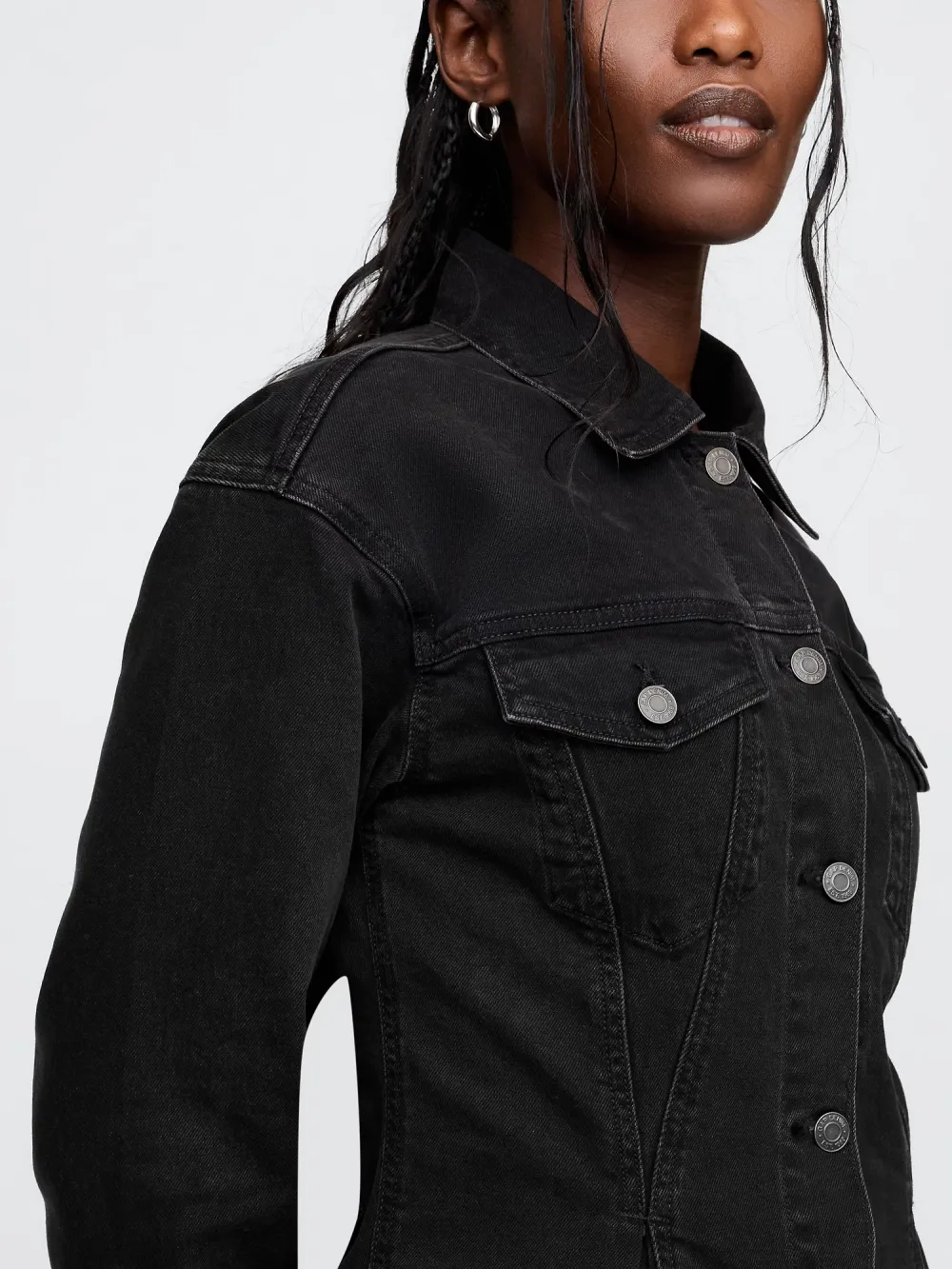 Pleated Button Jacket