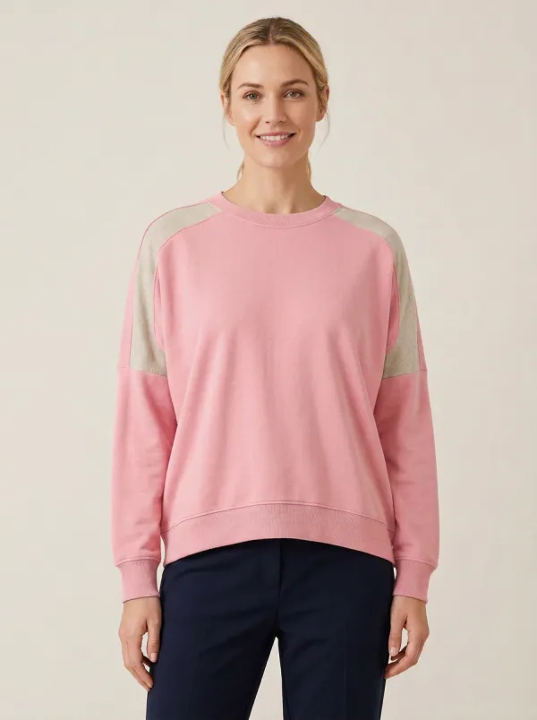 Women's Relaxed-Fit Colorblock Sweatshirt