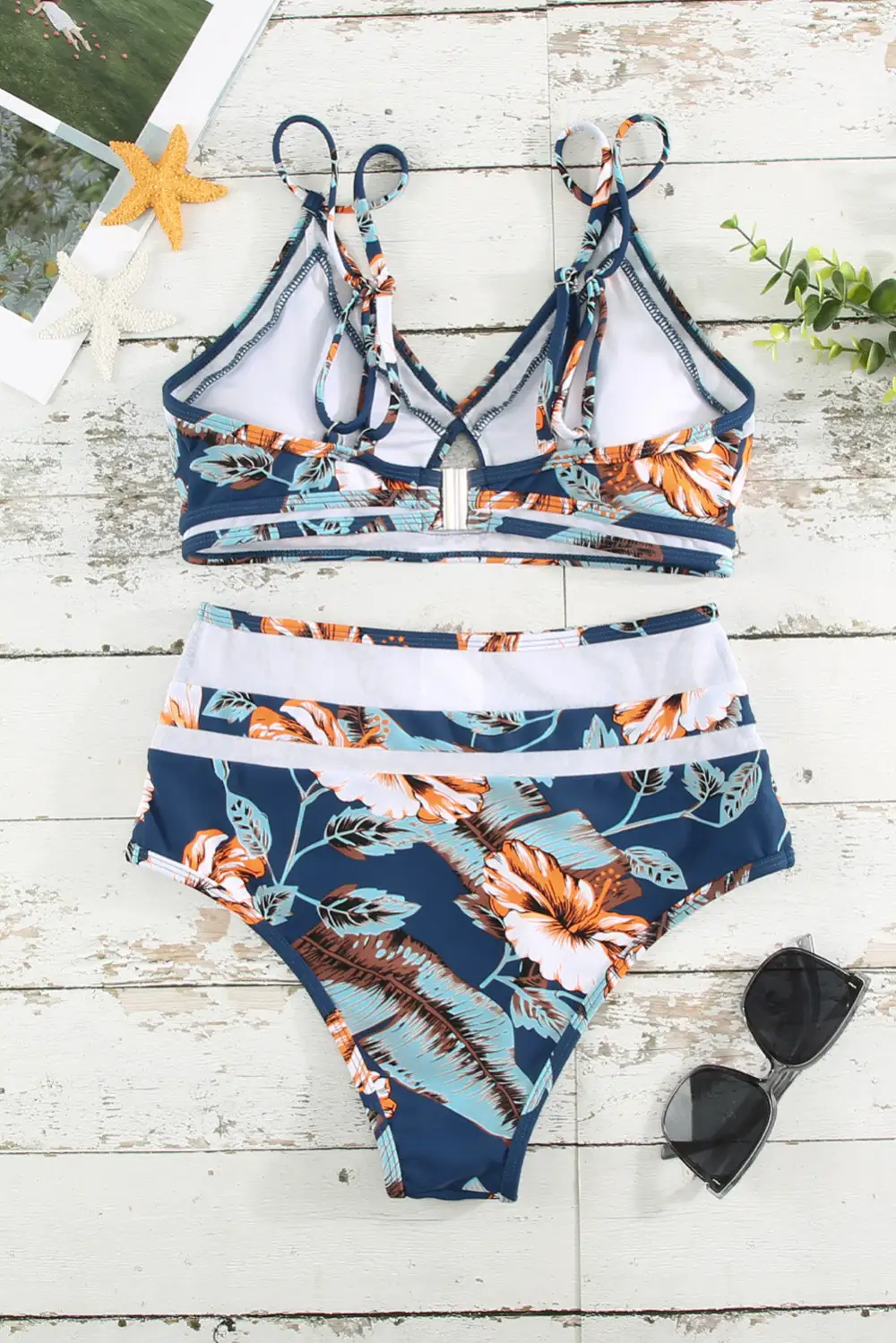 Swimwear Floral High Waisted Two-piece Bikini
