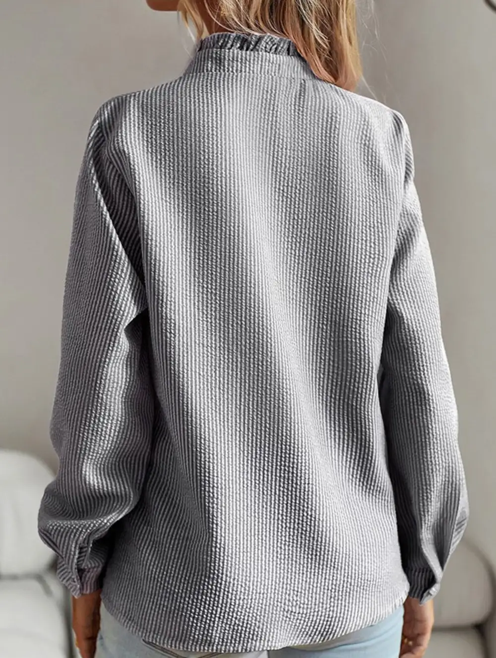 Artful Ruffle Detail Blouse
