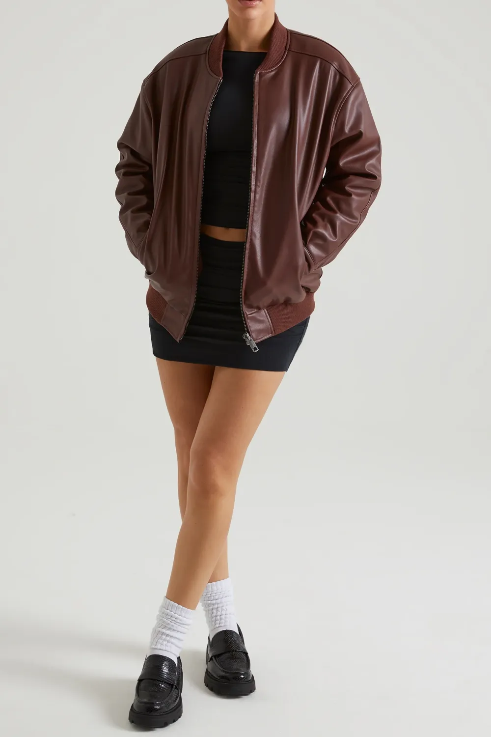 Fashionable Layered Loose Maple Leaf Jacket
