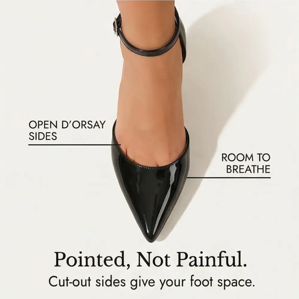 Glossy D Orsay Stiletto Heels