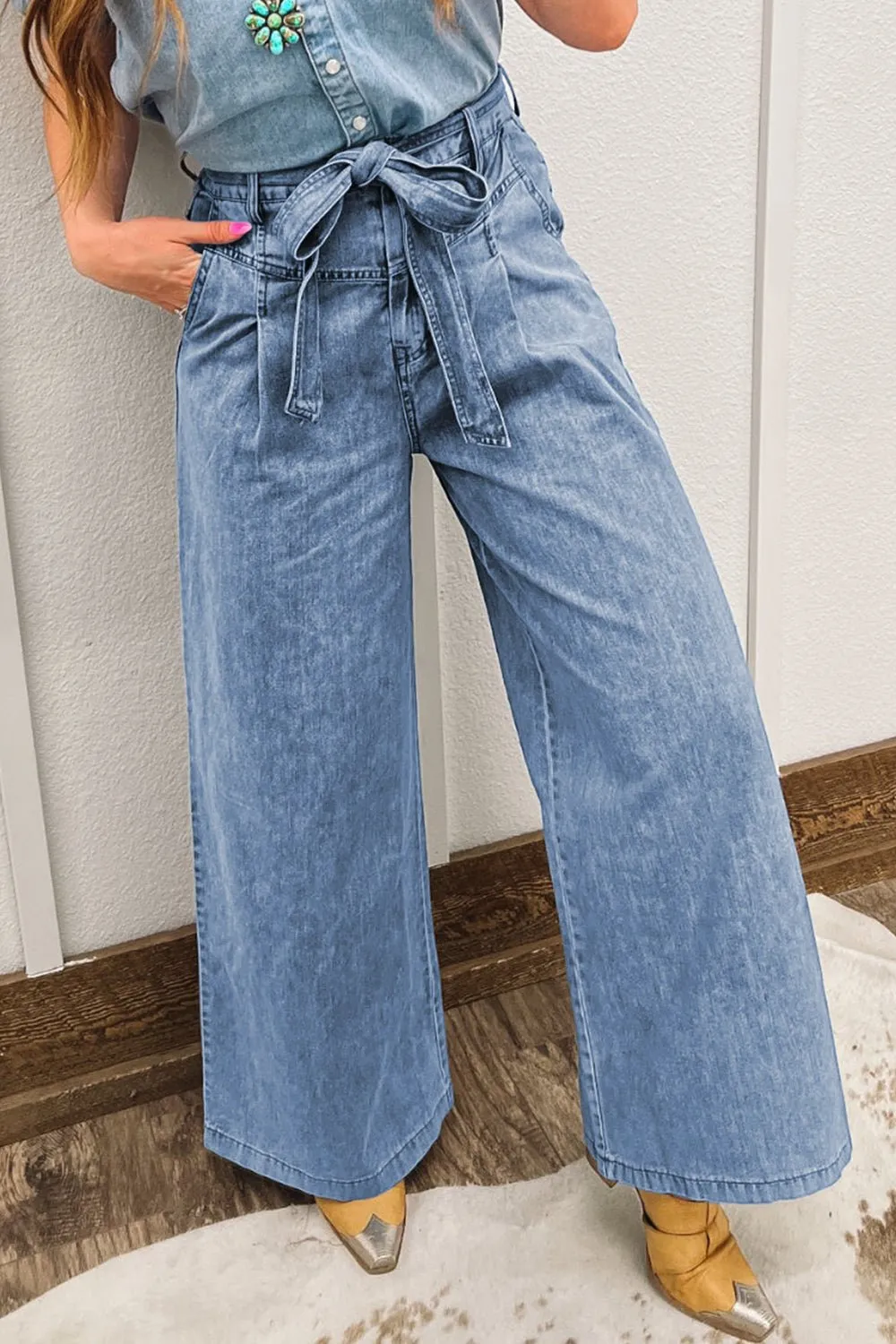 Wide Leg Casual Jeans
