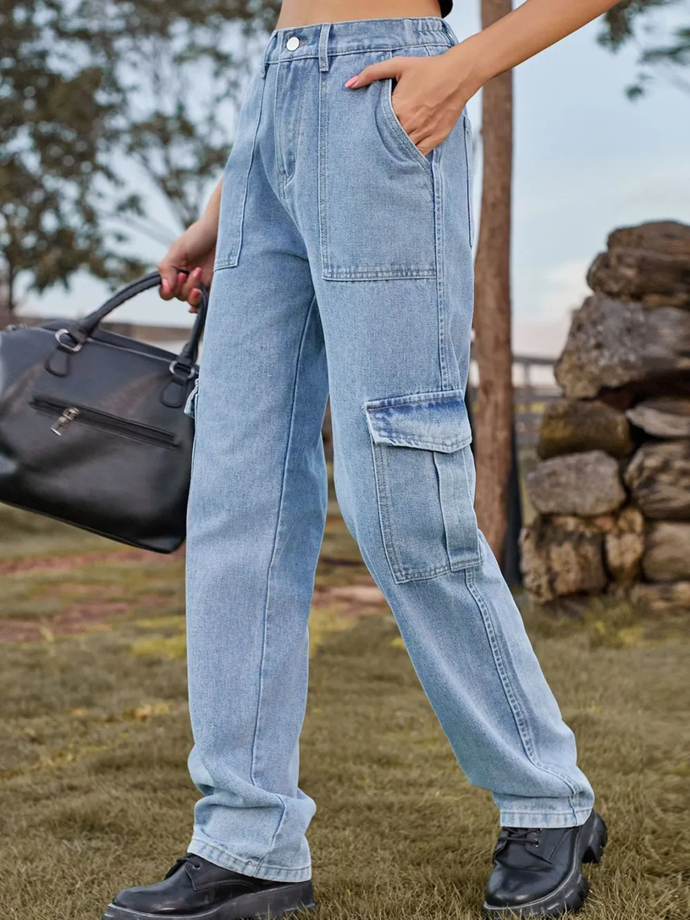 Polished Layered Denim Jeans