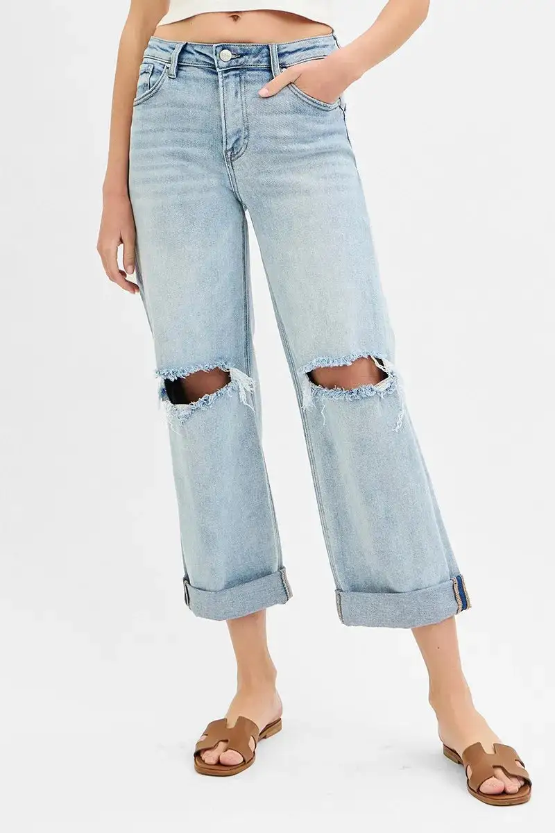 Polished Mid Rise Denim Jeans