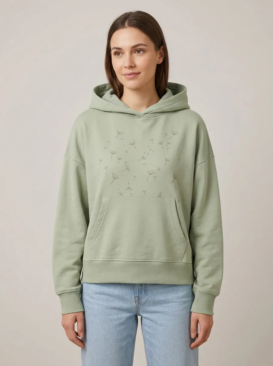 Women's Floral Nature Inspired Graphic Hoodie