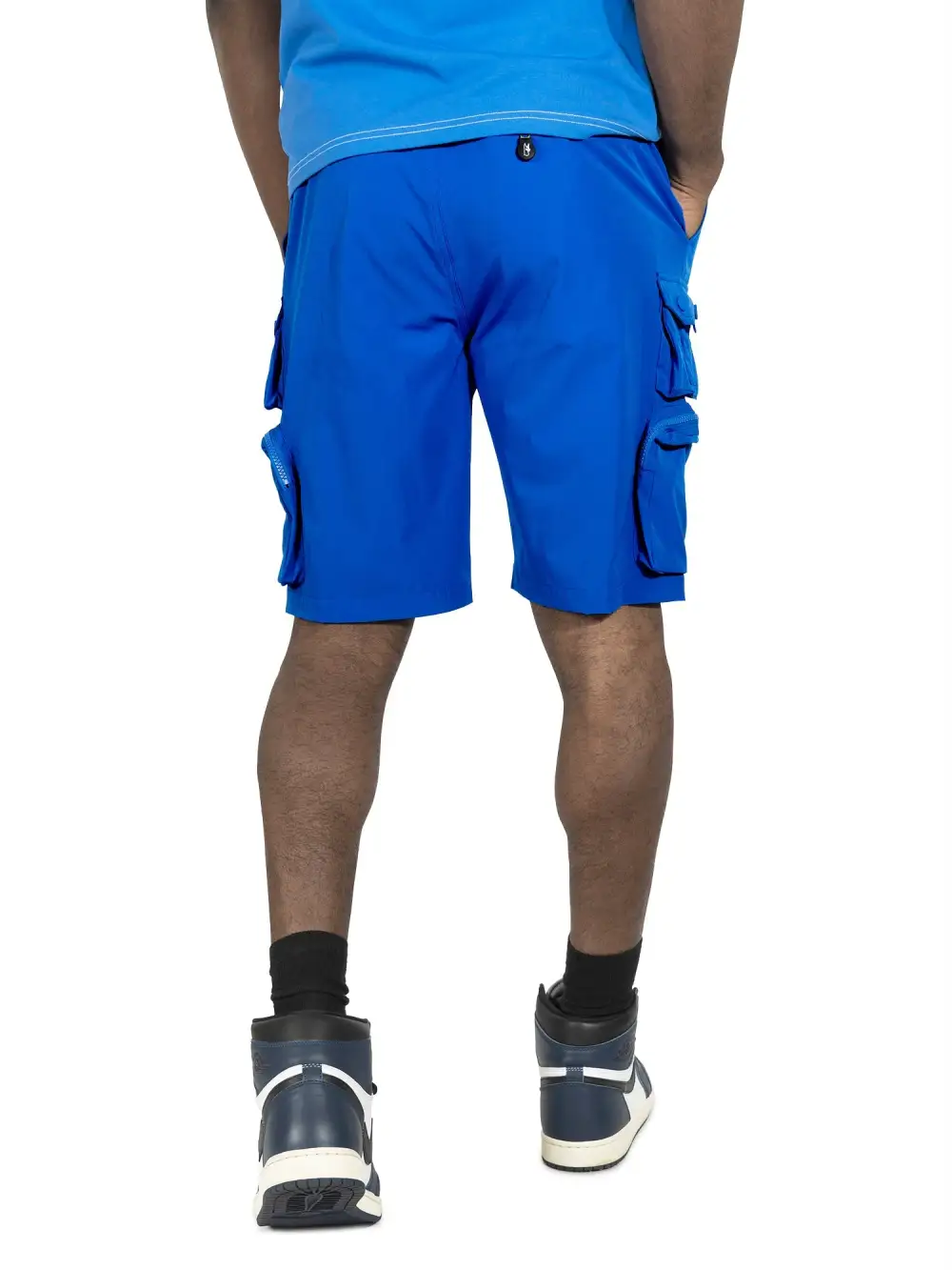 Nylon Spandex Cargo Shorts - Royal Blue