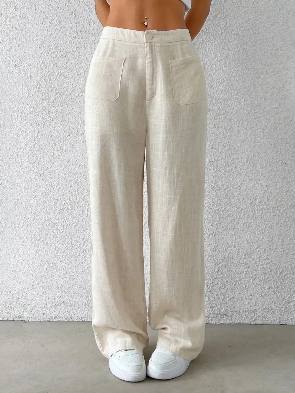 Relaxed High Waisted Wide Leg Pants