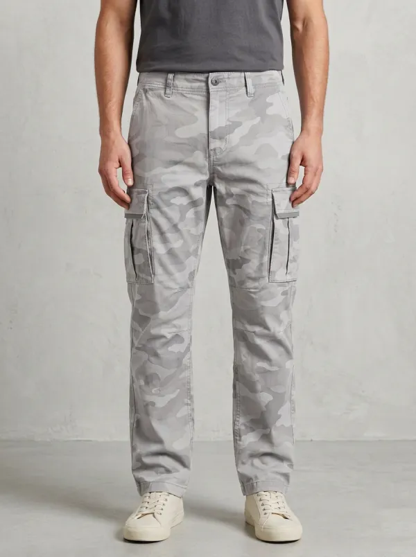 Men's Camouflage Knee Panel Cargo Trousers